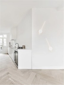 Aplica LED design modern minimalist CLOCK alba