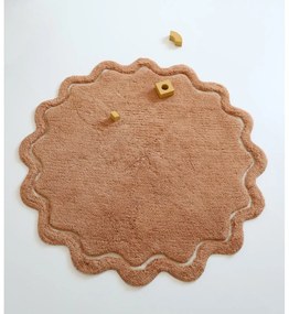 Covor cărămiziu lavabil țesut manual rotund din bumbac ø 110 cm Sweet April Toffee – Nattiot