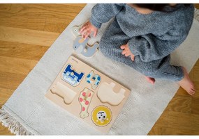 Puzzle (număr de piese 6) de inserat din lemn Safari – Kindsgut