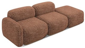 Șezlong modular portocaliu/maro (cu colț pe partea stângă) Ailani – Makamii