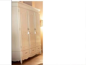 Dulap lemn masiv Casandra 3 usi 3 sertare, 175 × 60 × 216 cm