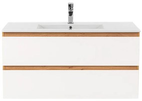 Dulap inferior Vario Forte 100 cu lavoar stejar-alb