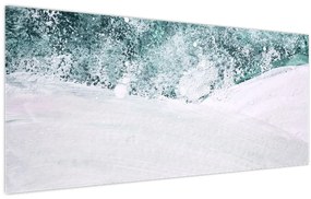 Tablou - Turcoaz abstractizare (120x50 cm)