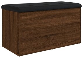 835053 vidaXL Bancă de depozitare, stejar maro, 82x42x45 cm, lemn prelucrat