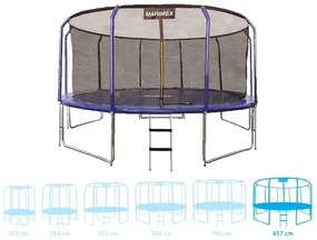 Trambulină Marimex cu protecție interioară a plasei, 457 cm