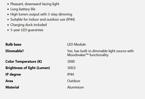 Veioza LED portabila de exterior design nordic IP44 Ellen To-Go Battery blue