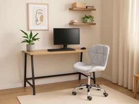 Set pentru birou masa de birou TAYLOR SONOMA 100x50 cm + scaun de birou AVOLA VELVET gri deschis