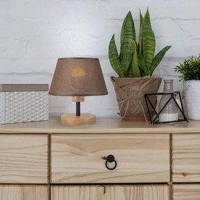 Lampă de masă Brilagi ANTHONY 1xE14/40W/230V stejar/maro