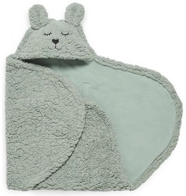 Pătură de înfășat din polar Iepuraș 100x105 cm Ash Green Jollein