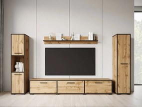 Mobilier living Ikinra XL (Stejar wotan + Negru) . 1104554