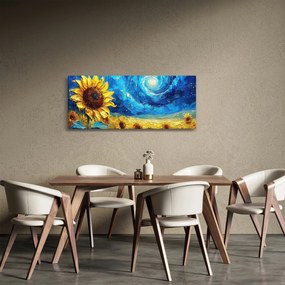 Tablou - Pictura floarea-soarelui (120x50 cm)