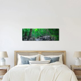 Tablou - Cascada Erawan, Kanchanaburi, Thailanda (cu ceas) (90x30 cm)