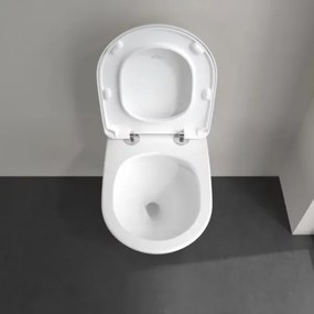 Capac WC, Villeroy&amp;Boch Antao, cu inchidere lenta, Stone White, 8M67S1RW