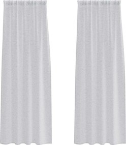 vidaXL Cortină din Voile 2 pcs Gri deschis 245 x 140 cm Poliester