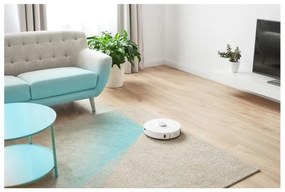 Sencor - Aspirator robot 2 în 1 cu mop, 50 W, baterie 5000 mAh, Wi-Fi, alb, telecomandă inclusă