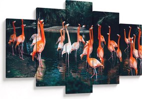 Tablou - turmă de flamingo (150x105 cm)