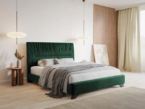 Pat matrimonial 160 cm Lania 160 (cu somieră) (verde). 1098720