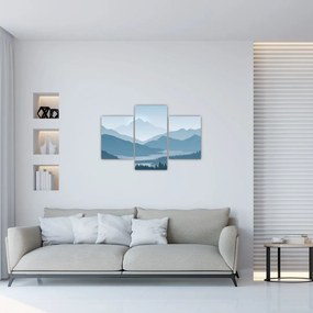 Tablou - Munții cu privirea graficeanului (90x60 cm)