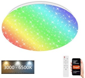 Plafonieră LED RGBW dimabilă pentru baie LED/19W/230V IP44 Wi-Fi Tuya Brilo + telecomandă