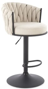 Scaun de bar H125 stofa bej/negru