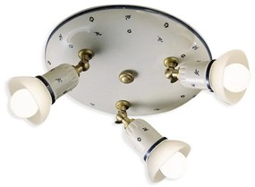Plafoniera cu 3 spoturi realizata manual din ceramica SAVONA
