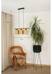 Lustră pe cablu Brilagi FOREST 3xE27/15W/230V pin/maro/negru