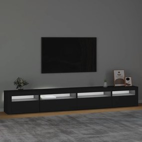 Comoda TV cu lumini LED, negru, 270x35x40 cm 1, Negru, 270 x 35 x 40 cm