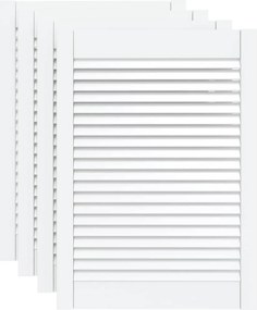 vidaXL Uși dulap design lambriu 4 buc. alb 69x49,4 cm, lemn masiv pin