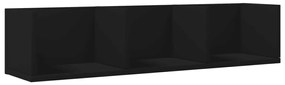 840431 vidaXL Dulap de perete, negru, 75x18x16,5 cm, lemn compozit