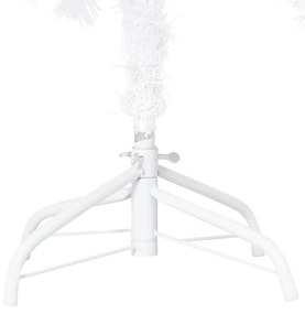 Set brad de Craciun artficial cu LED-uri globuri alb 210 cm PVC 1, white and rose, 210 cm