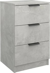 vidaXL Noptieră, gri beton, 40x36x65 cm