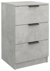 811276 vidaXL Noptieră, gri beton, 40x36x65 cm