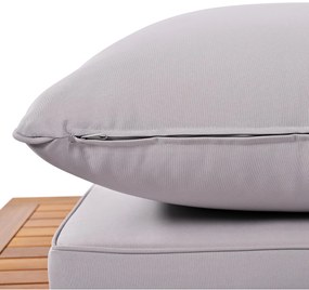 Set de scaune lounge de grădină din 3 piese, picioare ajustabile, 2 canapele de două locuri și 1 masă, Gri
