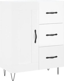 vidaXL Servantă, alb extralucios, 69,5x34x90 cm, lemn compozit