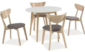 Masa, alb / stejar alb, LARSON 90X90