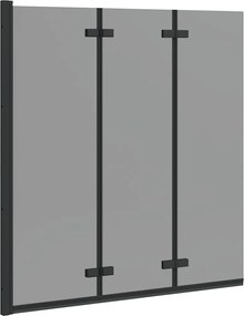 vidaXL Încărcare duș Manual Negru 130 x 138 cm Sticlă ESG și aluminiu