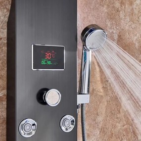 Aquapro hidromasszázs zuhanypanel fekete