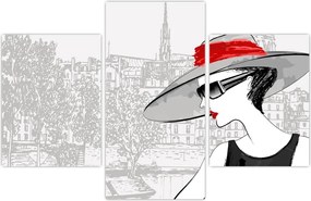 Tablou - Doamna la oraș (90x60 cm)