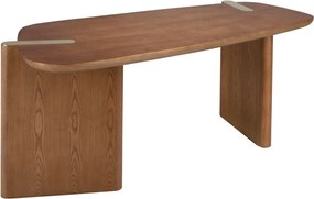 Birou modern din lemn furniruit Walnut