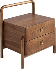Noptiera LUX din lemn furniruit Walnut