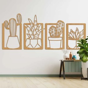 SENTOP | Pictură murală în patru piese cu cactuși - KOFOIR