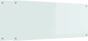 vidaXL Panou de bucătărie 2 pcs Alb 120 x 50 cm sticlă securizată
