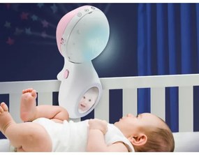 Carusel pentru pătuț cu sunete și proiector 3 în 1 Infantino 3xAAA roz