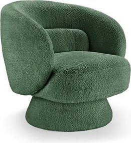 Fotoliu pivotant tesatura boucle verde BOSSA NOVA