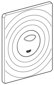 GROHE 38861000 - Placă de acționare SURF, 156 × 197 mm, crom lucios