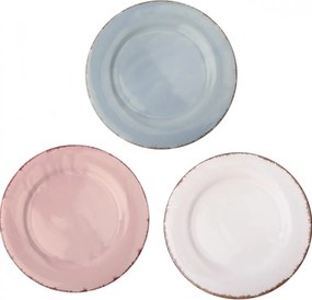 Set 6 Farfurii Glaze Alb-Lapte 22cm