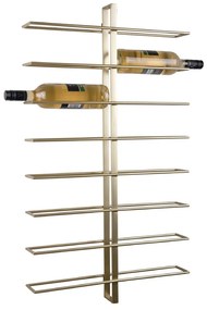 Raft pentru sticle de vin auriu de perete din metal număr sticle 16 Dual – PT LIVING