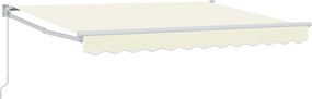 vidaXL Copertină retractabilă manuală Crem 2,5 x 2 m