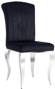 Scaun de sufragerie Pria (Negru + Cromat). 1050747