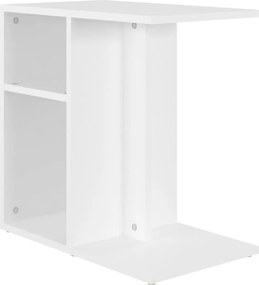vidaXL Masă laterală, alb, 50x30x50 cm, lemn prelucrat